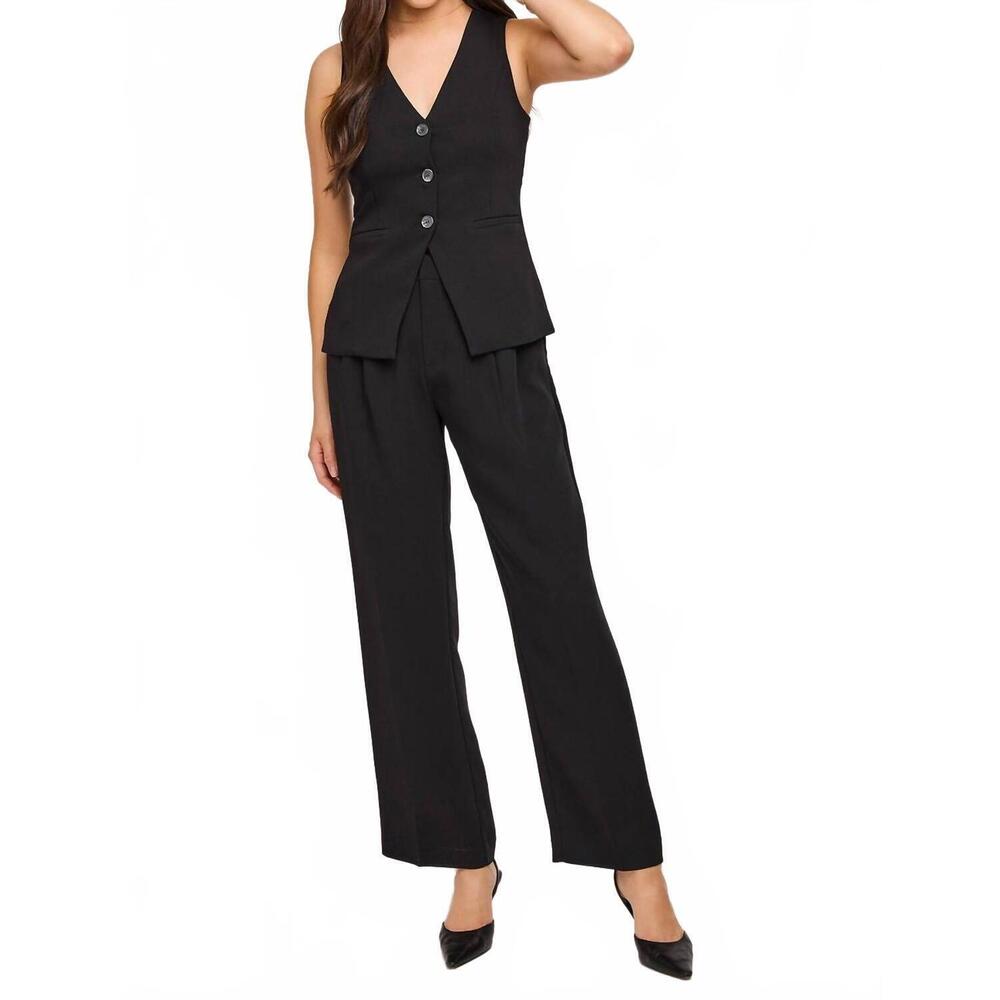 NEW GENTLE FAWN luna straight leg trouser in black